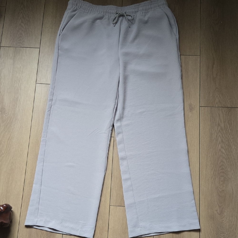 NWOT HAVER BLAIR Wide Leg Pants In Light Grey Sz XL